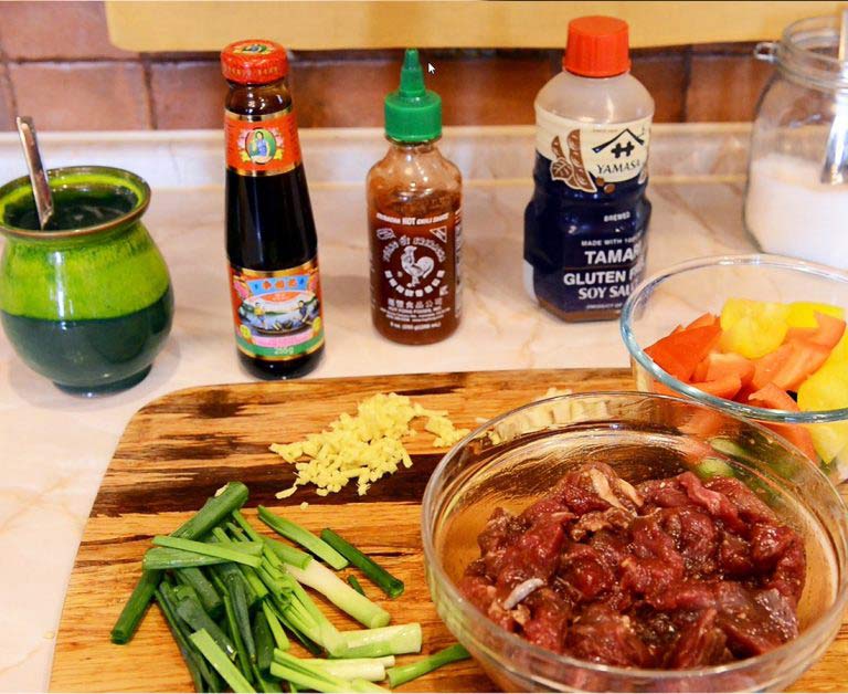 Recipe Ingredients Beef with Vegetables in Oyster Sauce Yosukata