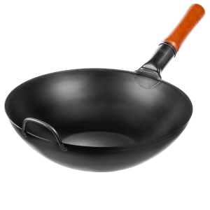 Yosukata Black Carbon Steel Wok Pan – 13,5″ Woks and Stir Fry Pans