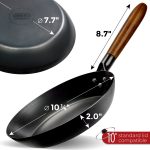 Small Yosukata Skillet Pan 26 cm (10 1/4-inch, Black Carbon Steel, Pre-Seasoned)