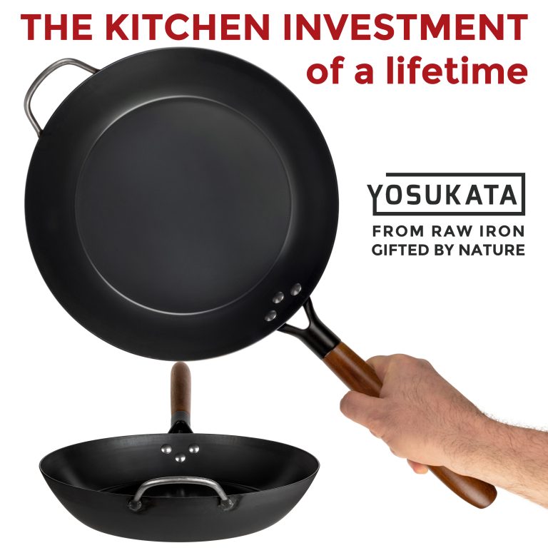 Yosukata 11,8-inch Pre-Seasoned Black Carbon Steel Skillet